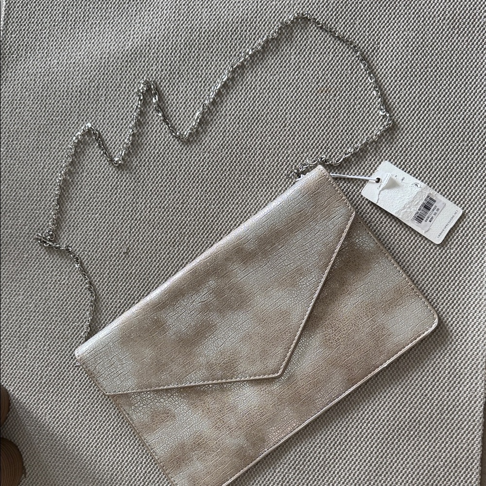 Silver Envelope Crossbody Clutch - Women Bags